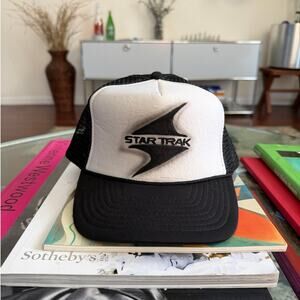 Airbrushed Star Trak Logo Trucker Hat